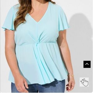 Torrid Georgette flutter style blouse new with tags